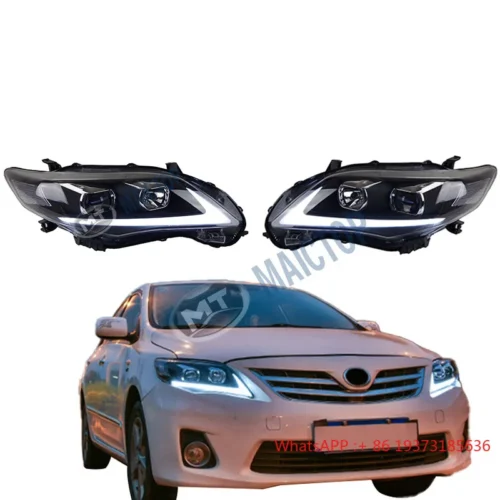 قطع غيار MAICTOP Autp LED كشافات أمامية متحركة ديناميكية لكورولا 2012