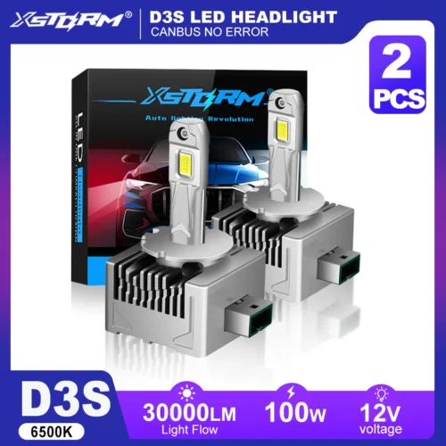 XSTORM 30000LM 100 واط D3S LED مصابيح كهربائية HID D1S D2S D4S LED المصباح D1R D2R D4R D3R كشافات السيارة Canbus Autp توربو مصباح 6500 كيلو